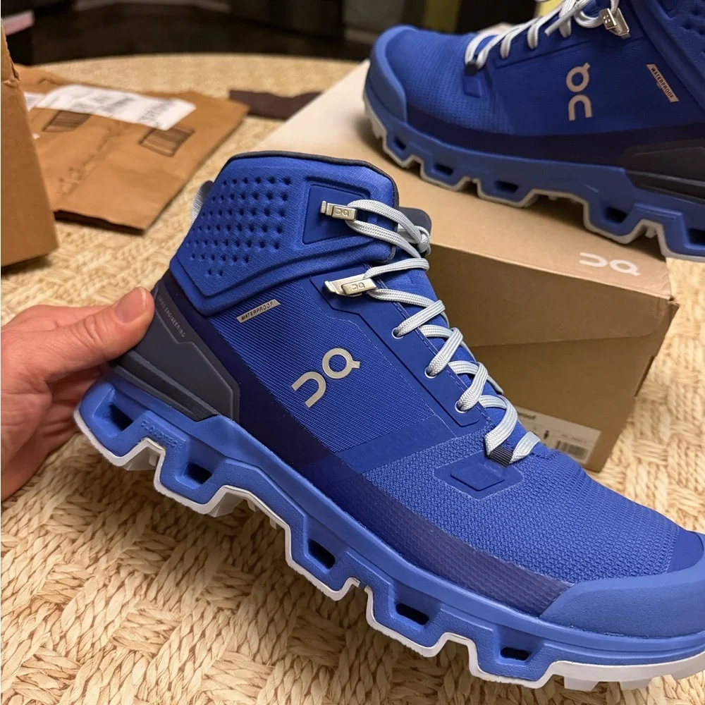 On Running Cloudrock Waterproof 2 Men's Boots in Indigo/Cobalt